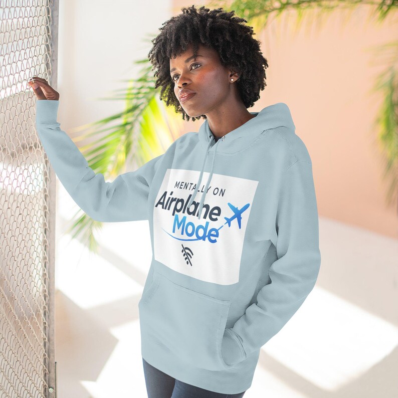 Mentally on Airplane Mode Hoodie | Airplane graphic, WiFi off Bild 9