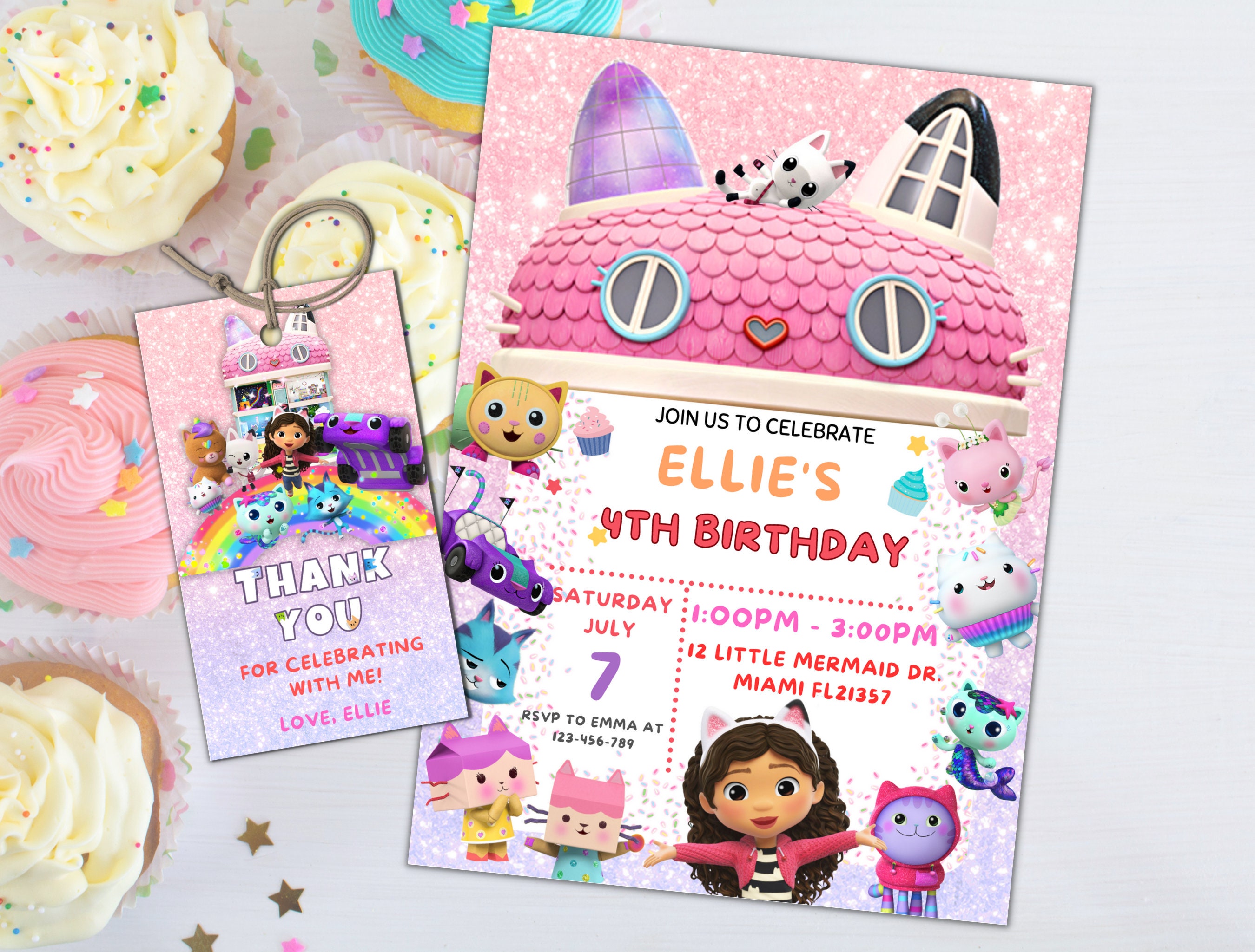 Editable Gabby's Dollhouse Birthday Invitation Template Etsy Editable Gabby's Dollhouse Birthday Invitation Template Etsy