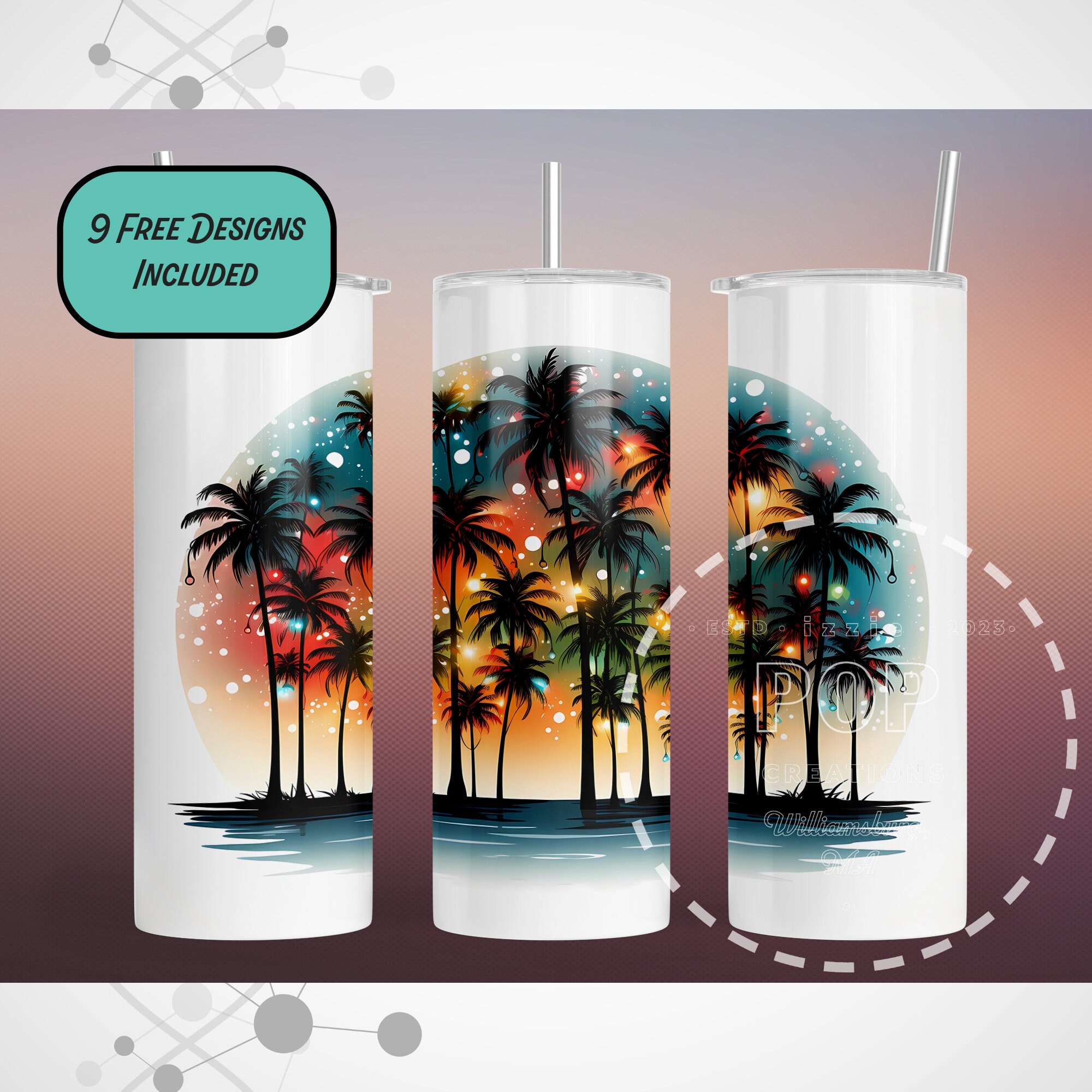 Personalized Beach Vacation Tumbler, 30 Oz Polar Camel Stainless Steel  Insulated Cup With Lid, Front and Back Engraving Available 