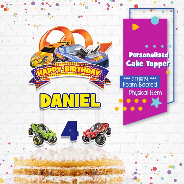 HOT WHEELS Personalised Cake Topper