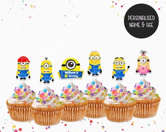 MINIONS Personalised Cupcake Toppers