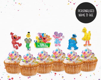 SESAME STREET Personalised Cupcake Toppers