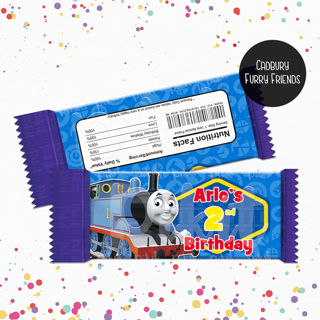THOMAS the TANK ENGINE Personalised Chocolate Wrappers - Etsy Australia