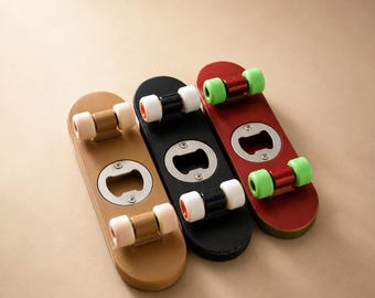 Beerboard 3D-printad skateboard-flasköppnare - ölpresent
