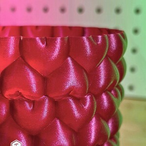 3D-utskriven vas med hjärtan i blom - Hjärtblommande blomkruka bild 5