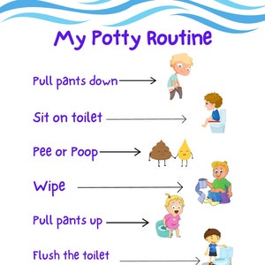 Potty Training Schedule , My potty chart, Potty Routine Toddlers , Home, School, Therapy