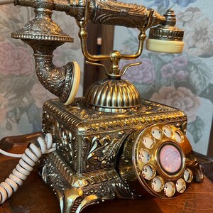 Vintage Telephone Working Brass Rotary Phone Antique Look Retro Home Decor  Royal Telephone antique Telephone Housewarming Gift Rare -  Denmark