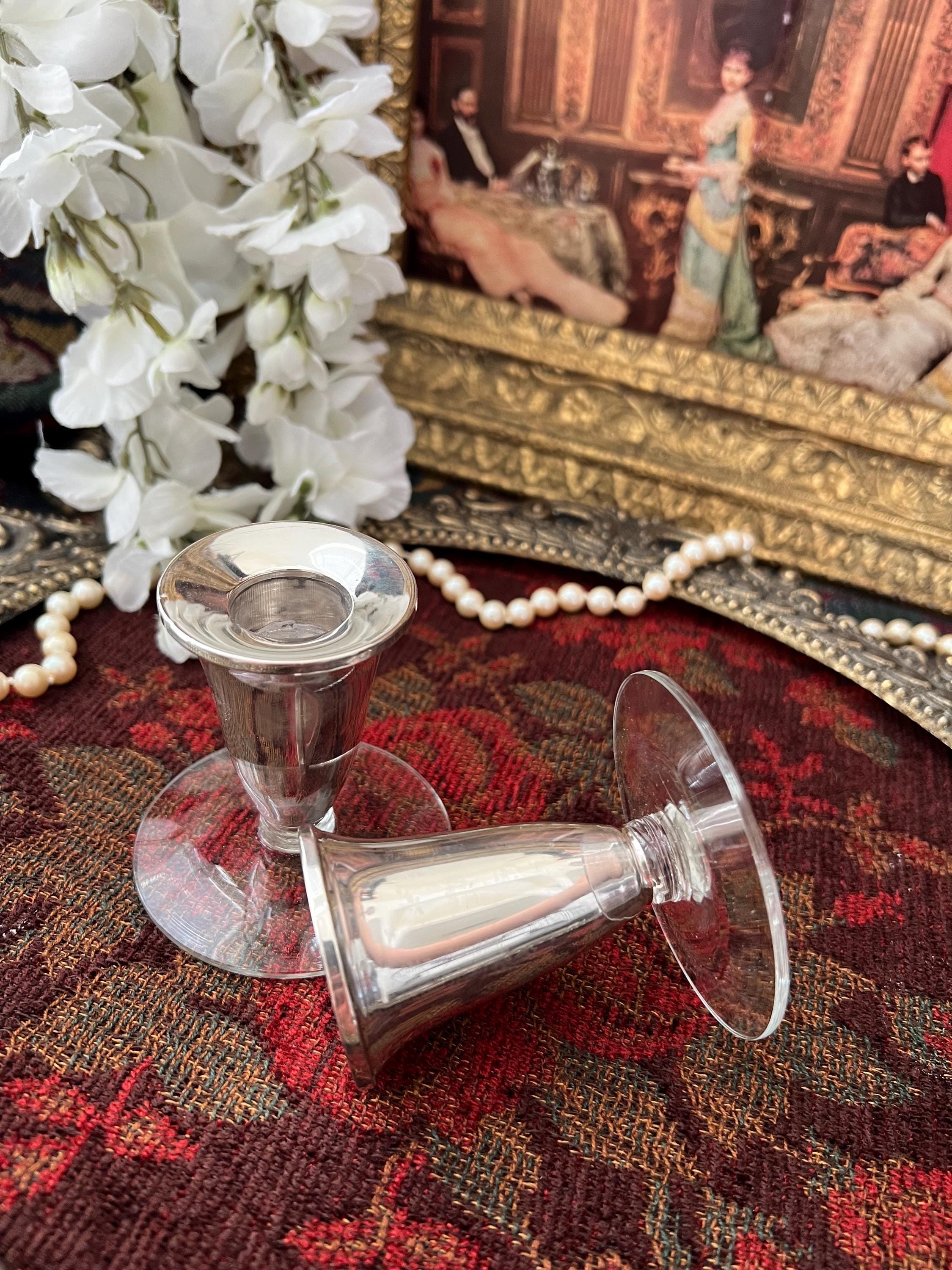 Duchin Creationsのガラスベース付きヴィンテージエレガントな