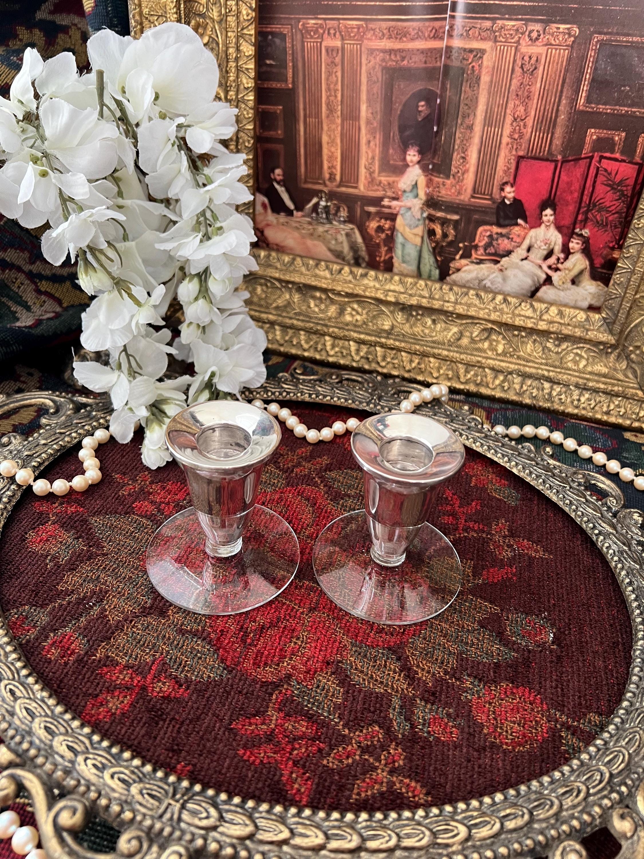 Duchin Creationsのガラスベース付きヴィンテージエレガントな