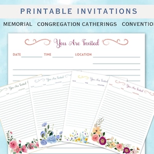 Plantilla de redacción de cartas de invitación de JW Convención de papelería ministerial 2024 Redacción de cartas de campaña de invitación Papel con membrete de JW para el ministerio