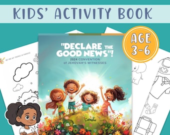 JW Children Activity Book for Convention Workbook for Kids Meeting Activities Worksheet Printable JW Family Assembly Coloring Book for Kids