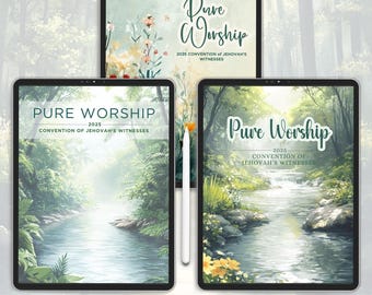 JW Convention Notebook Digital Pure Worship  JW 2025 Regional Convention Goodnotes Notability Jehovah&#39;s Witnesses A4 A5 US letter Printable