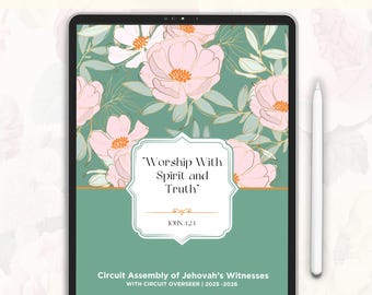 JW Assembly 2025 2026 Notebook Digital Worship With Spirit and Truth Assembly with Circuit Overseer Good Notes Notability Digital Journal JW