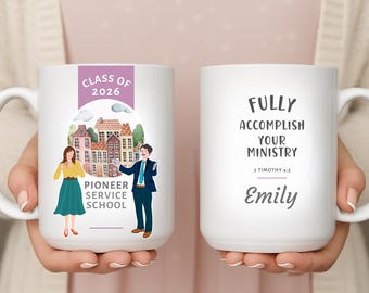 JW Pioneer Appreciation Gift Mug Unique JW Thank You Gift Personalized Pioneer Present JW Pioneer School 2026 Gift Bag Coffee Mug Customise