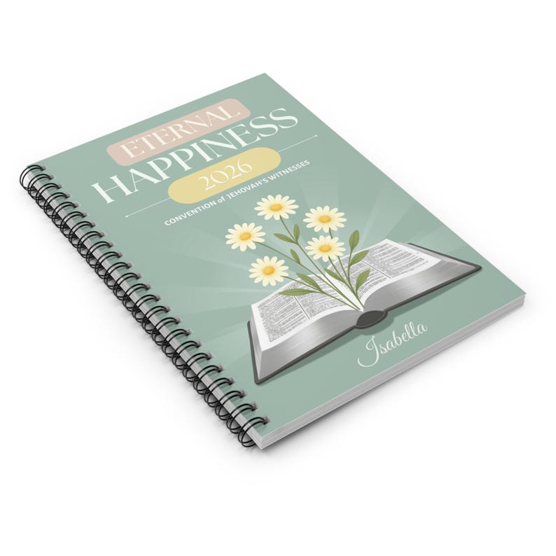 Personalized Eternal Happiness 2026 Convention Spiral Notebook for ...