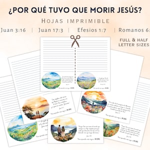 Español ¿Por qué murió Jesús? Redacción de cartas de JW Papelería ministerial Papeles para escribir la campaña de JW Sacrificio de rescate Papel con membrete de JW para el servicio del campo