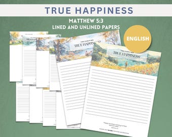 JW Letter Writing Paper: True Happiness Stationery (Digital Download)
