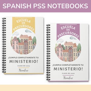 Spanish Pioneer School Notebook for Jehovah&#39;s Witnesses Bible Journal Pioneers Custom Gift PSS 2025 2026 School for Pioneers Personalised