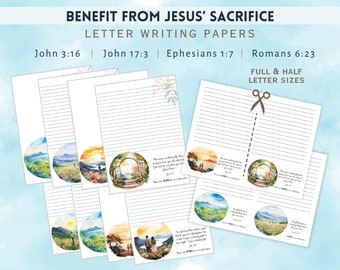JW Jesus&#39; Ransom Sacrifice Letterhead for Field Service Declare the Good News Letter Writing Stationary Invitation Campaign JW Ministry