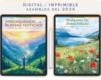 Español Asamblea del 2024 Prediquemos las buenas noticias Cuaderno Digital Español JW Cuaderno de Convención Imprimible Goodnotes Notability