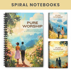 Pure Worship Convention Spiral Notebook JW Journal for Jehovah&#39;s Witnesses Bible Study Notebook Convention 2025 Journal Special Convention