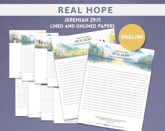 JW Letter Writing Paper No More War Stationary Better Future JW Ministry Supply Jehovah's Witness Letterhead Jeremiah 29:11 Letter Writing
