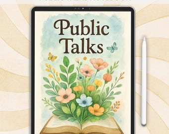 JW Meetings Notebook for Public Talks Journal Digital Jehovah's Witnesses Meeting Notebook GoodNotes Notability Unlined and Lined Notes
