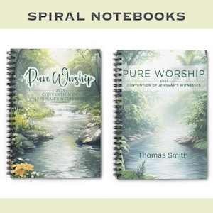 JW Personalised Pure Worship 2025 Convention Spiral Notebook for Jehovah&#39;s Witnesses Bible Journal 2025 Special Convention Notes for Brother