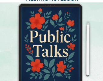 JW Digital Notebook for Public Talks Meeting Journal Jehovah's Witness Notebook for Meetings GoodNotes Notability Unlined and Lined