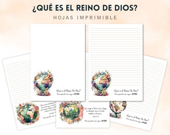 Qué es el Reino de Dios?, Mateo 6:10 Apocalipsis 21 4, Campaña de Septiembre, Testigos de Jehová, Hojas Imprimible