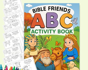 JW Kids Meeting Activity Book Homeschool Bible Characters ABC Workbook for Kids Convention Activity Worksheet Printable JW Coloring Book