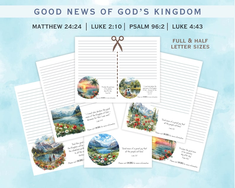 Declare the Good News Invitation Letter Writing Paper God's Kingdom Letterhead