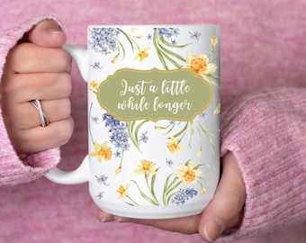 JW Gift Mug verset biblique encourageant Psaume 37:10 tasse Mug à café accent floral Cadeau pour JW Mug coloré accent élégant Idée cadeau pour service sur le terrain