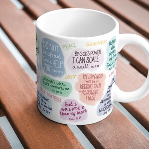 JW Personalized Bible Verse Mug Encouraging Bible Verses Philippians 4:8 Mug Cute Bible Affirmations Mug Custom JW gift Pioneer School Mug image 9