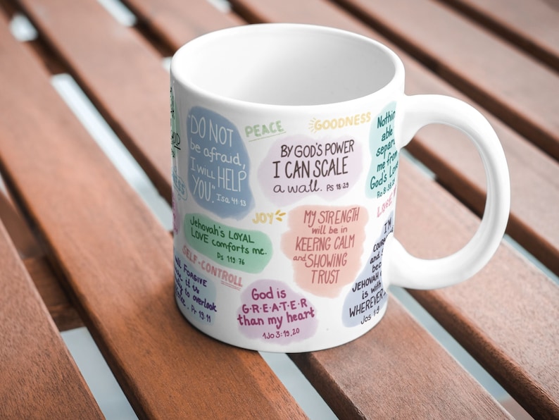 JW Personalized Bible Verse Mug Encouraging Bible Verses Philippians 4:8 Mug Cute Bible Affirmations Mug Custom JW gift Pioneer School Mug image 9