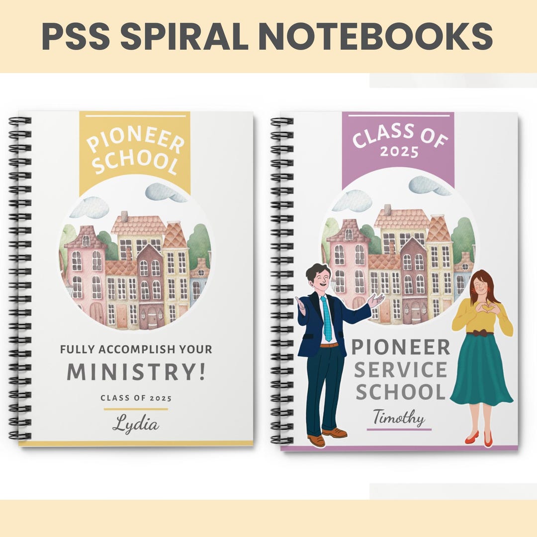 Pioneer School Spiral Notebook for Jehovah's Witnesses Bible Journal ...