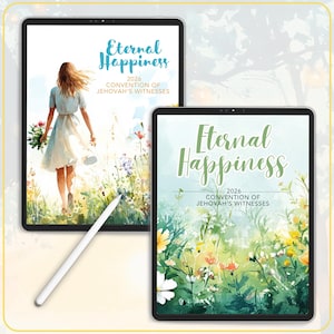 JW Convention 2026 Digital Notebook Eternal Happiness Notes for Notability JW Special Convention Goodnotes Hyperlinked JW