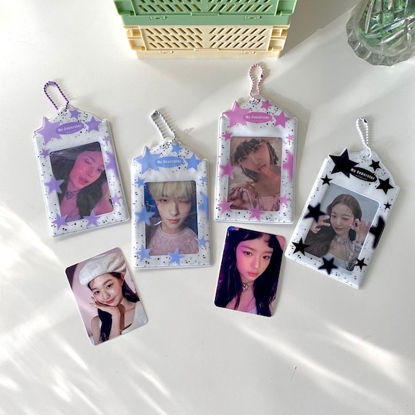 KPOP Photocard holder keychain | Photo keyring pendant | Travel size | Storage for photocards | Mini organizer | Gift idea | Lanyard case