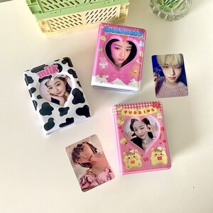 Livro de coleta de cartão fotográfico KPOP | Pasta de álbum de fotos | Tamanho da viagem | Armazenamento para coleção de cartões fotográficos | Mini organizador | Ideia de presente | 20 páginas