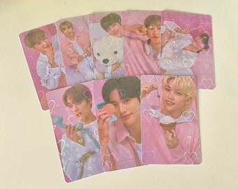 STRAY KIDS Holographic photocards pack set | Bias bundle package | Gift idea | Lomo card | Handmade merchandise