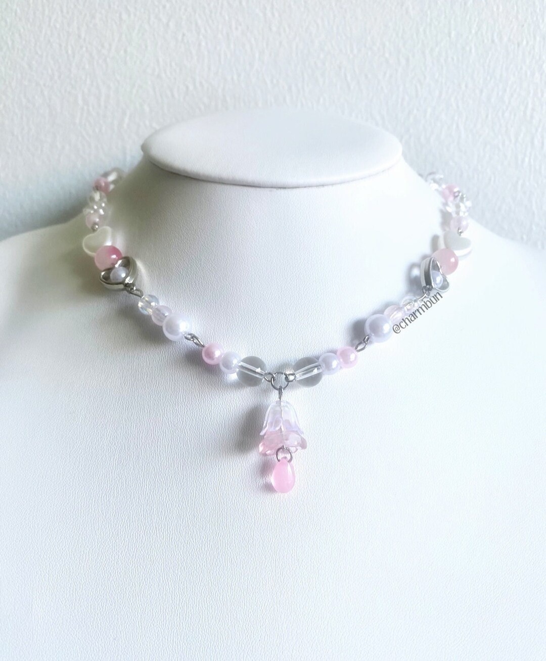 ■ENGBROX■ fairytale beads heart necklace EBNL23041SV Beaded Bubble Heart Necklace - Silver | Bar T Boutique LLC