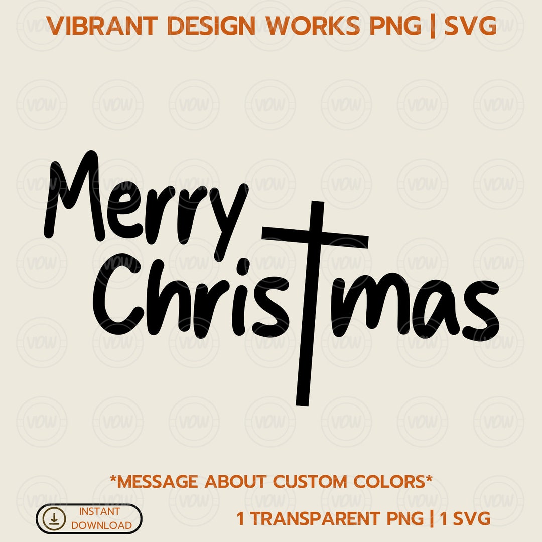 Merry Christmas PNG, SVG Transparent PNG Instant Download High Quality ...