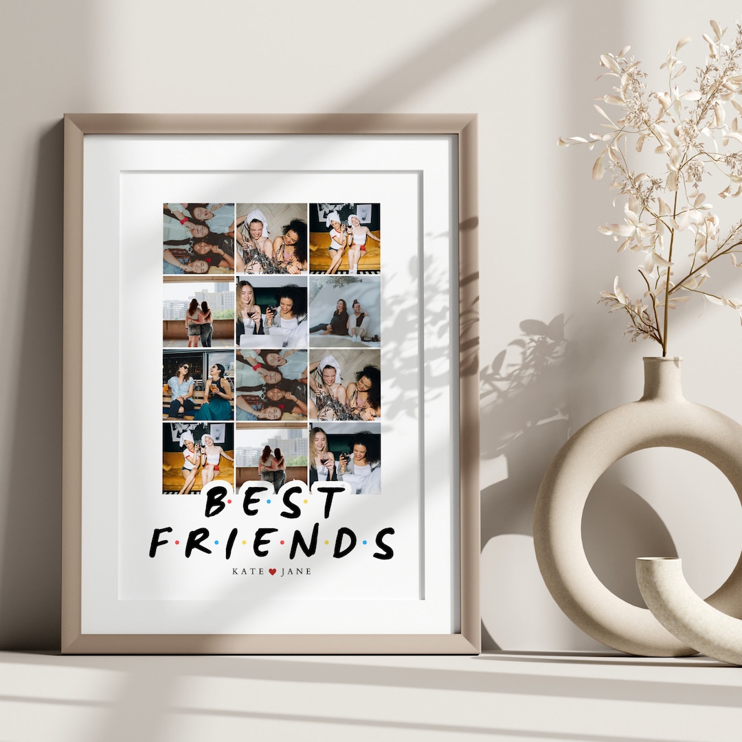 Best Friend Photo Collage Canva Template Bff Photo Gift Bff Collage