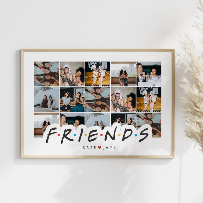 Best Friend Photo Collage Canva Template Bff Photo Gift Bff Collage
