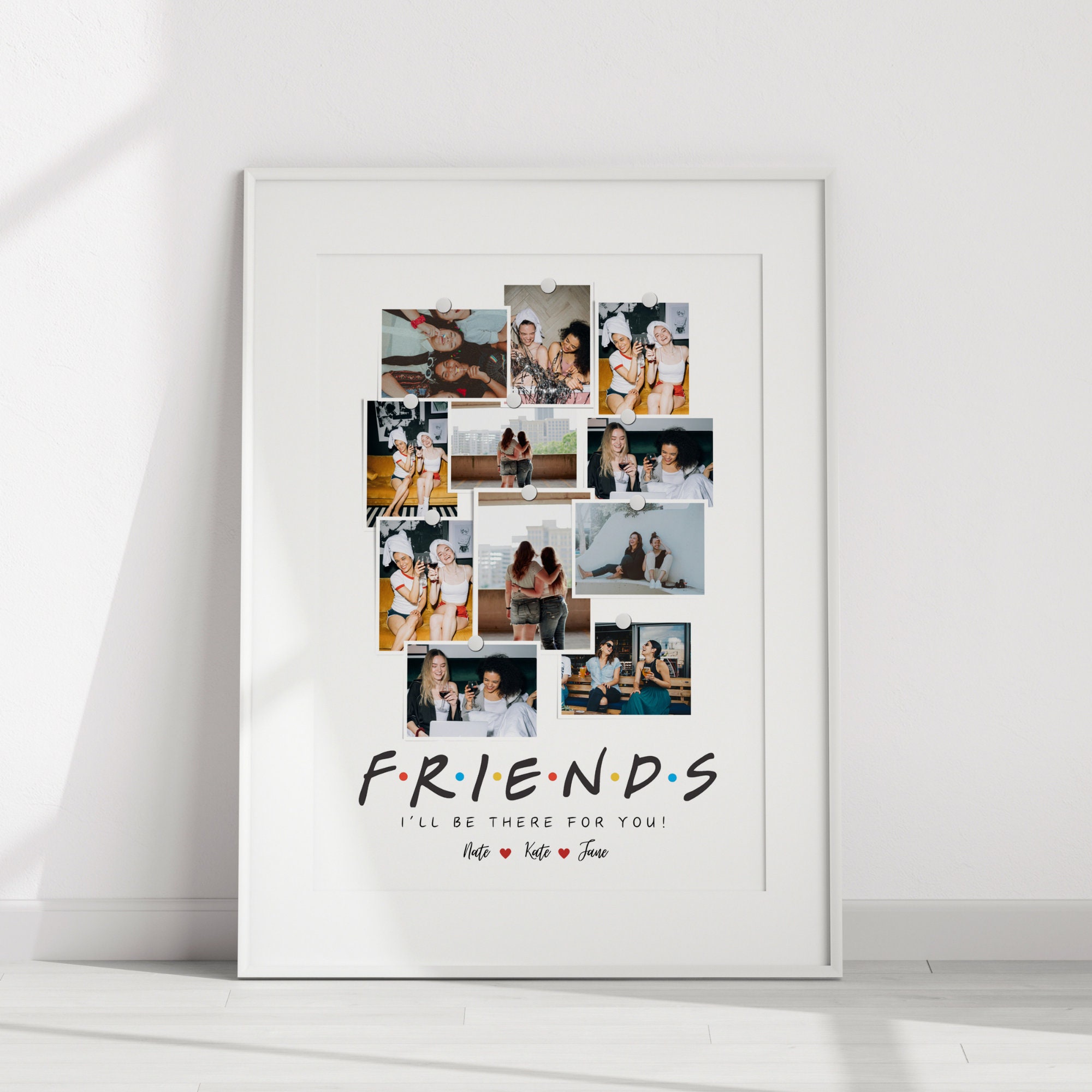 Best Friend Photo Collage Canva Template Bff Photo Gift Bff Collage ...