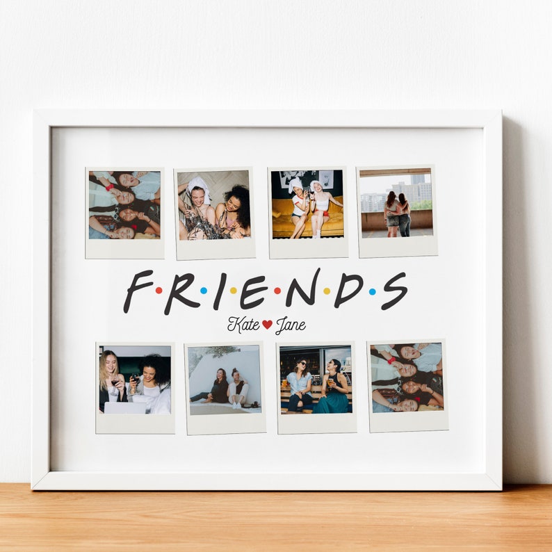 Besties Photo Collage Canva Template Bff Photo Gift Bff Collage Bestie
