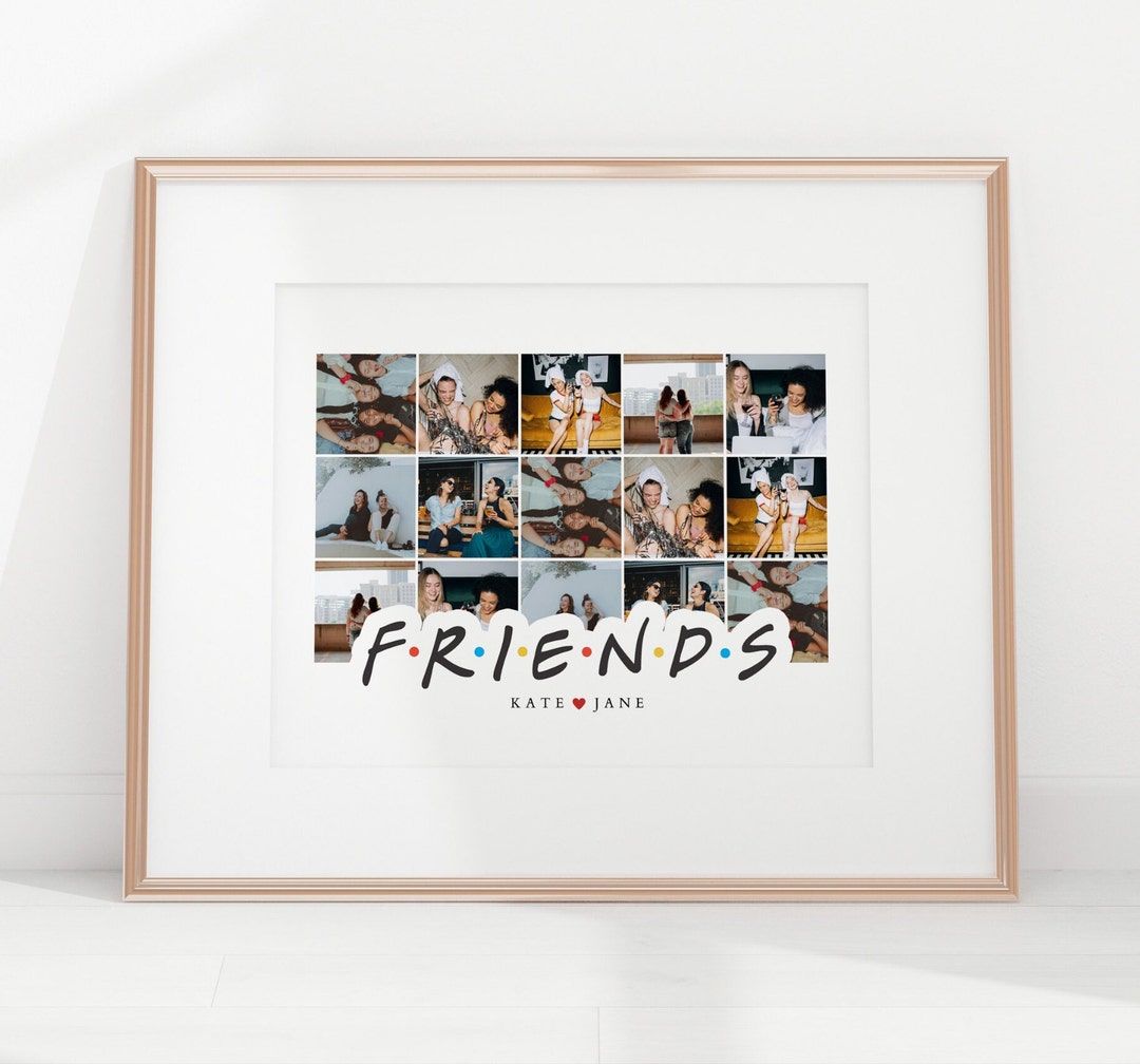 Best Friend Photo Collage Canva Template Bff Photo Gift Bff Collage