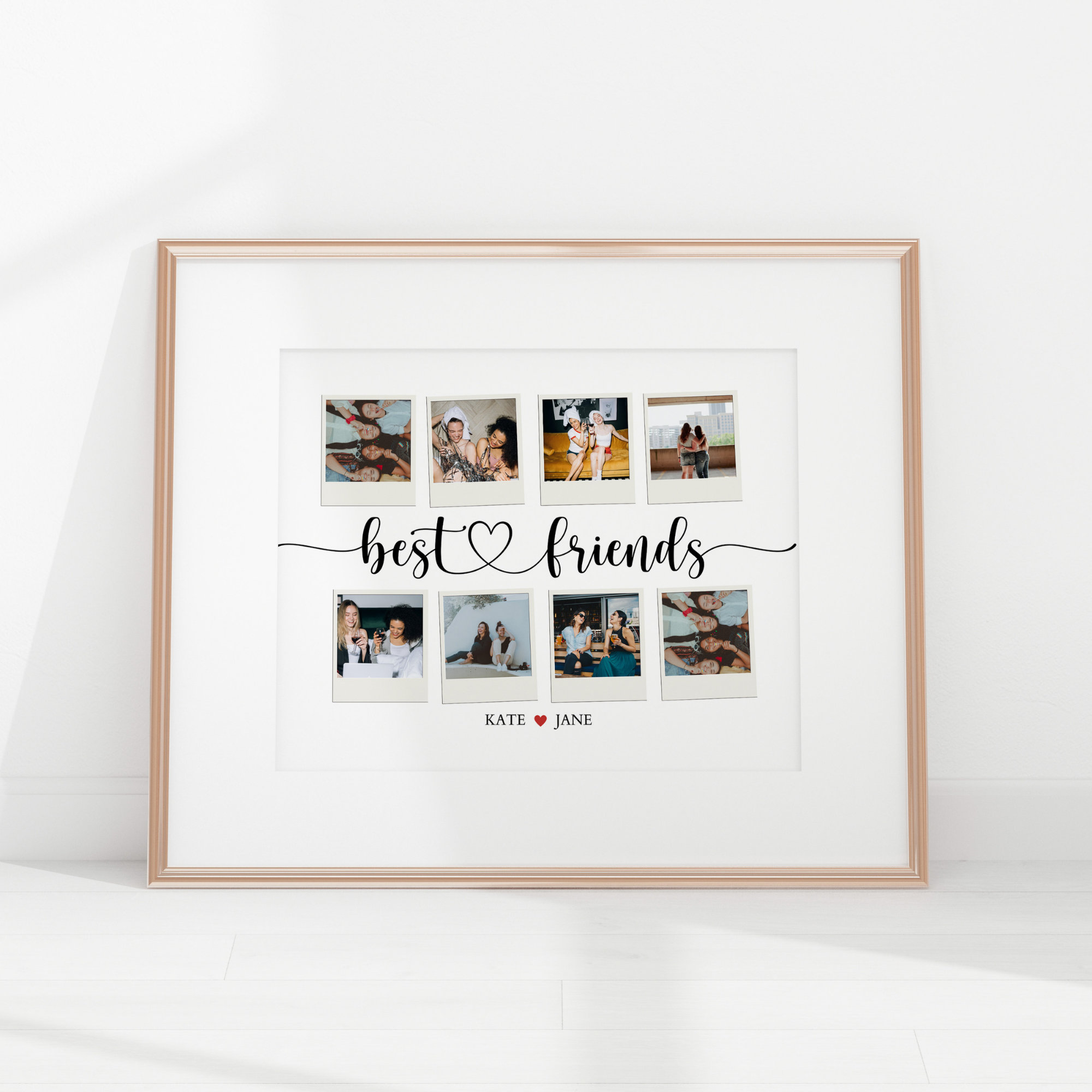Best Friends Photo Collage Canva Template Bff Photo Gift Bff Collage ...
