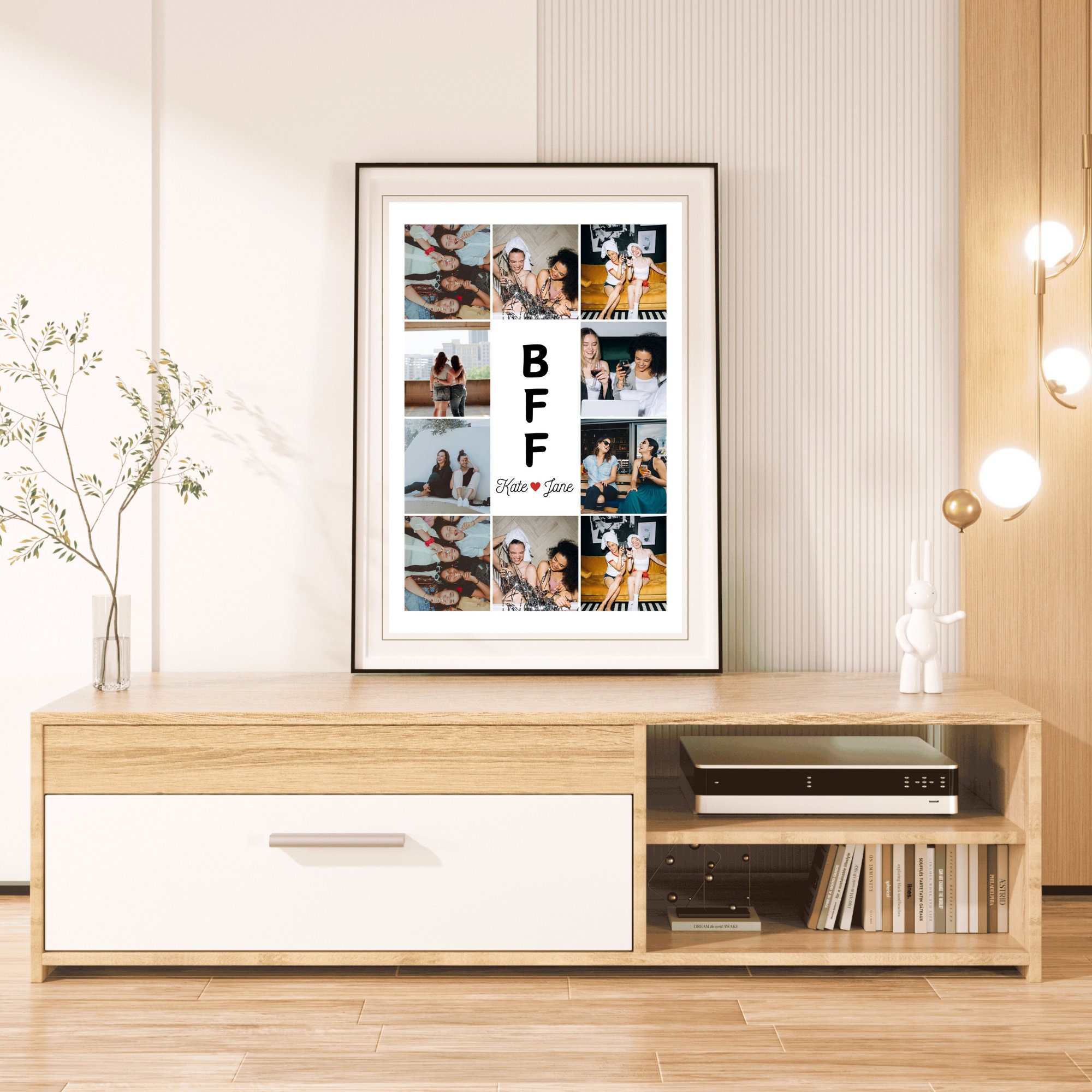 Best Friend Photo Collage Canva Template Bff Photo Gift Bff Collage ...