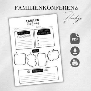 Familiekonferenz Familienrat Vorlage | PDF Datum van het leven | Familiekonferenz Schaafmachine als pdf | Effektieve communicatie in der familie